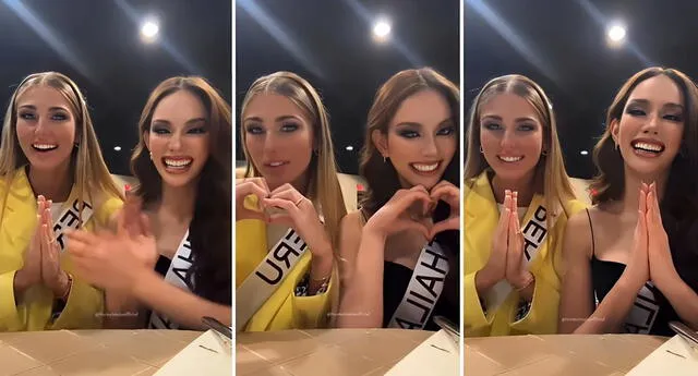 Alessia Rovegno ha cultivado amistades en el Miss Universo 2022.