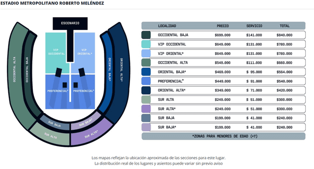 Preventa de Shakira en Colombia.