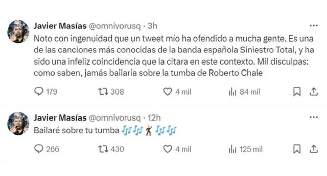  <strong>Javier Masías usó su cuenta de Twitter para publicar un ácido comentario.</strong>   