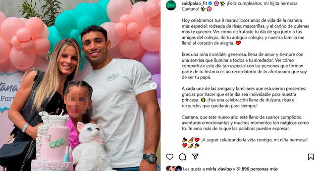 <em>Alejandra Baigorria estuvo en la fiesta de la hija de Said Palao y Aleska Zambrano. Captura: Instagram. </em>   