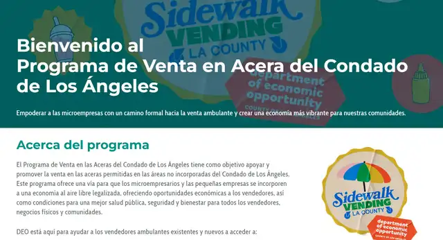 Programa para vendedores ambulantes