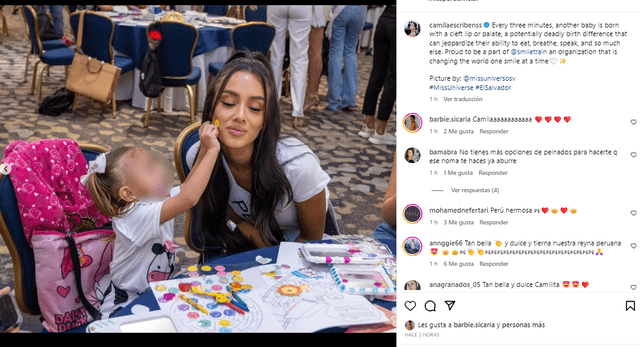 Camila Escribens enternece con fotografías en campaña social previa al Miss Universo.