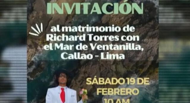 invitación a su 'matrimonio' con el mar de Ventanilla   