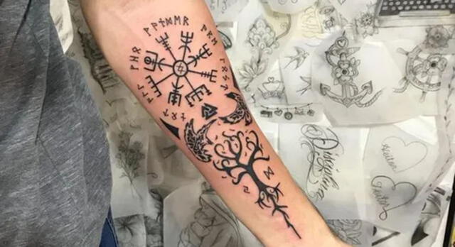 El significado del tatuaje de Vegvisir, símbolo de los vikingos