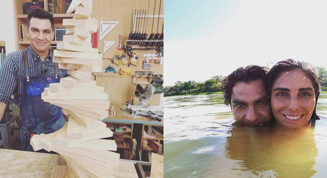  Joaquín de Orbegoso estuvo dedicado a la carpintería y a su pareja Vania Torres. Fuente: Instagram.   