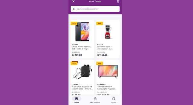 Yape lanza nueva tienda virtual: mira el catálogo de artefactos eléctricos, tecnología y más
