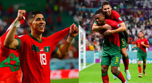 Marruecos dio la sorpresa en su grupo y ahora ante España. ¿Podrá suceder lo mismo cuando se enfrente a Portugal?. Crédito: Composición EP 