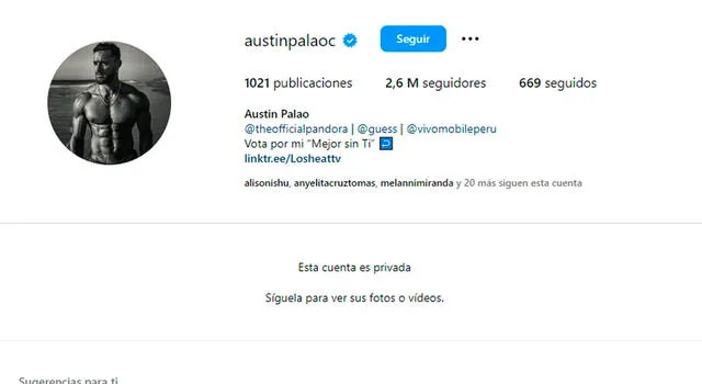 Captura de pantalla de Instagram de Austin Palao. 