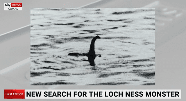  Prensa local divulga la noticia de la búsqueda de Nessie en el famoso Lago Ness. (captura: Sky News)   