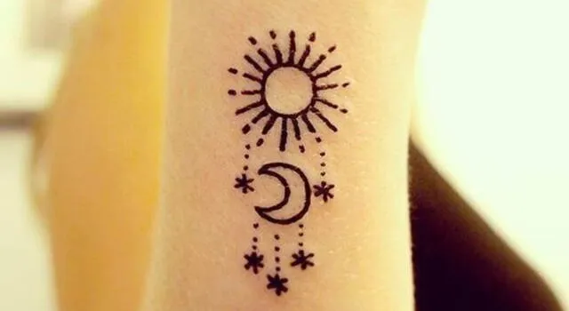  El tatuaje de Luna y Sol tiene diferentes composiciones artísticas.   