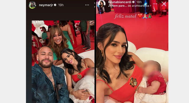 Neymar sube foto con su expareja Bruna Biancardi en Navidad