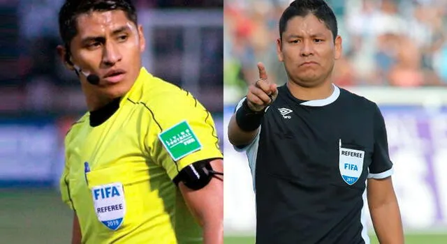 Michael Espinoza y Joel Alarcón, los árbitros que la U tiene en la mira. / Foto: Composición EP.   