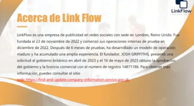 Comunicado de qué es Link Flow 