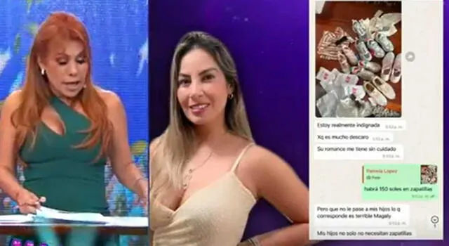 Pamela López indignada por zapatillas que Christian Cueva envió a sus hijos.