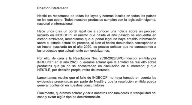 ¿Por qué Indecopi multó a Nestlé por S/15,450 en 2023? Esta es la increíble razón