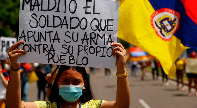 Protestas en Colombia no cesan. FUENTE: Efe.   