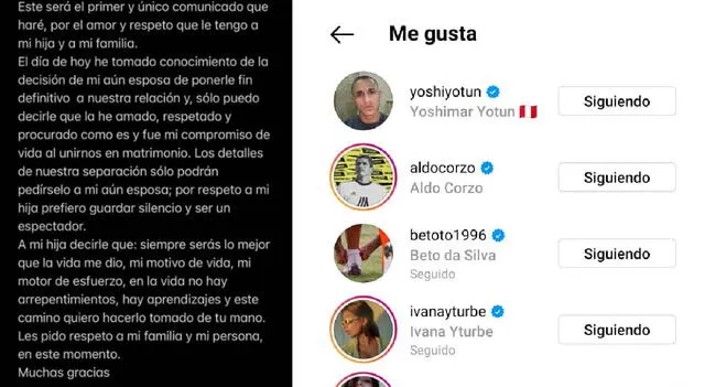 Apoyan a Rodrigo Cuba tras separación con Melissa Paredes. | FUENTE: Instagram.   
