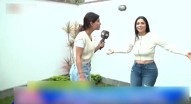 Jardín de la casa de Christian Domínguez y Pamela Franco. Foto: Captura América tv     