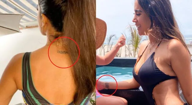 Tatuajes de Melissa Paredes en la espalda.