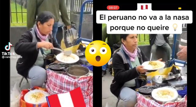  Peruana vende comida de manera curiosa y se convierte viral en TikTok   