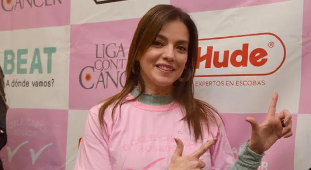 Patricia Alquinta en campaña de la Liga de la lucha contra el cáncer. Foto: GLR   