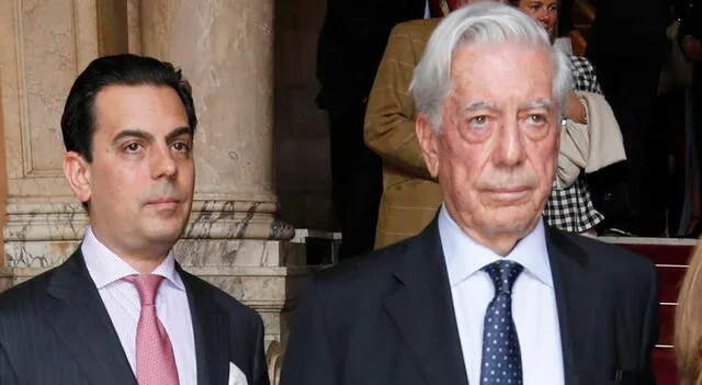 Gonzalo y su padre Mario Vargas Llosa. Foto: GTres   