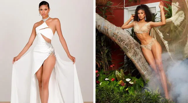 La joven modelo peruana Arlette Rujel de 23 años logró la corona de Miss Hispanoamericana 2022.   