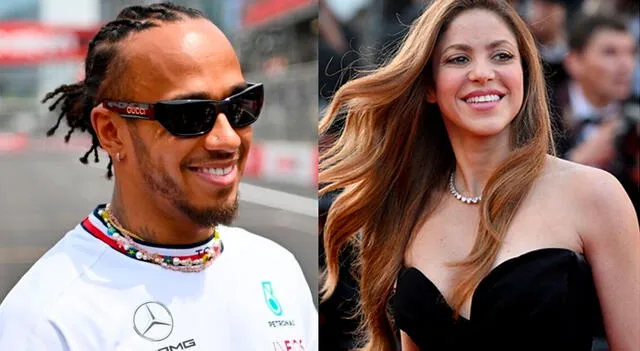  Lewis Hamilton y Shakira. Foto: Difusión 