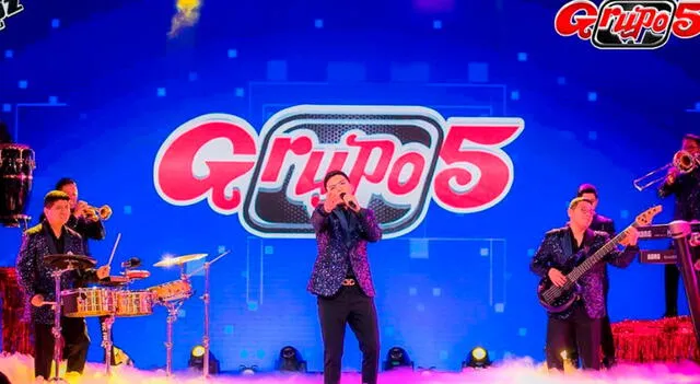  Christian Yaipén y Grupo 5 en un concierto. Foto: Instagram 