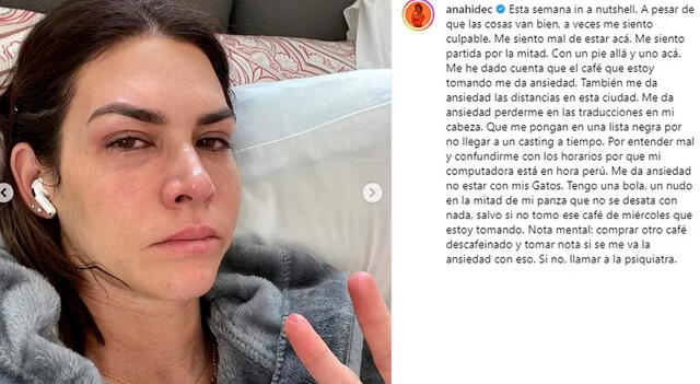  Anahí de Cárdenas reveló lo difícil que la pasó durante su estancia en Estados Unidos. Foto: Instagram   