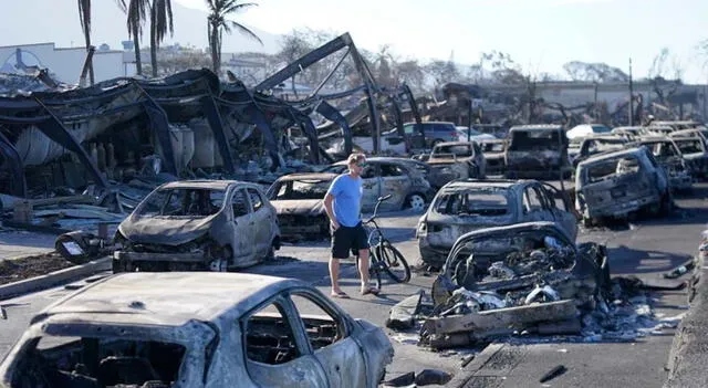  La ciudad de Lahaina hacha cenizas tras los incendios en la isla de Maui.    