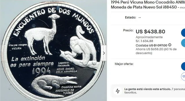 moneda de un sol a 1994.