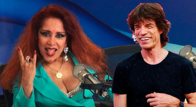 Monique Pardo y Mick Jagger   
