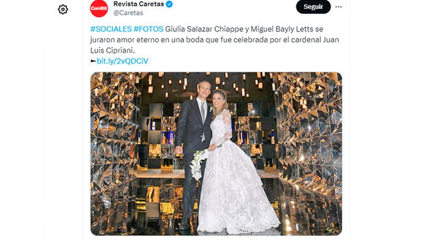 Miguel Bayly y Giulia Salazar - Twitter Caretas.   