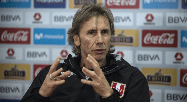 Ricardo Gareca cuando dirigía la Selección Peruana. 