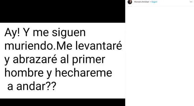 Christian Thorsen desmintió su muerte a través de su cuenta de Instagram.  