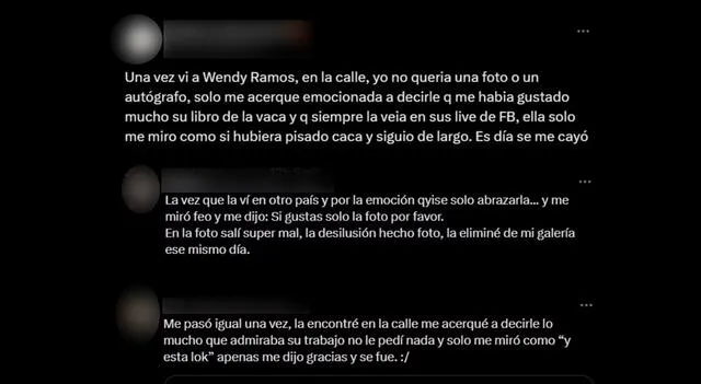 Usuarios expusieron a Wendy Ramos.  