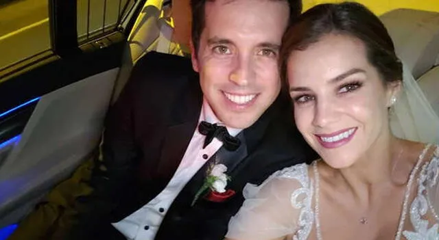 María Paz Gonzales y Jesús Alzamora en su boda.