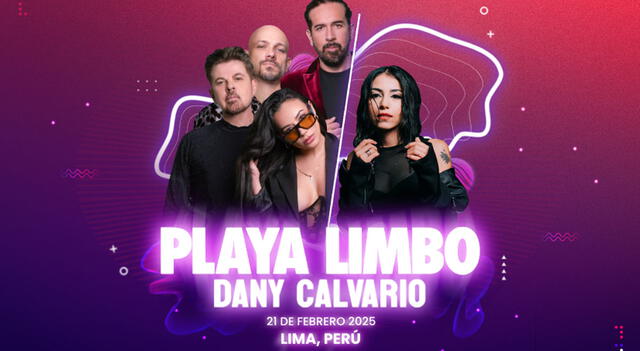 Playa Limbo y Dany Calvario darán concierto en Lima.  