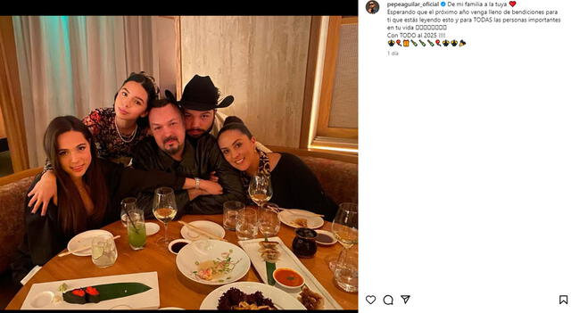 Pepe Aguilar celebró Año Nuevo junto a sus hijos.  