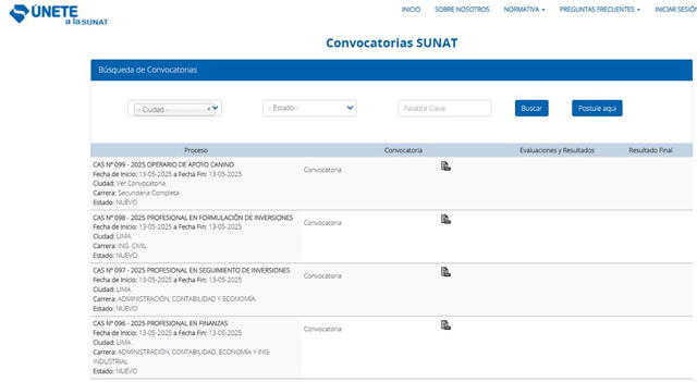 Sunat lanza empleos con sueldos de hasta S/8.000 para secundaria y profesionales: postula AQUÍ Sunat lanza empleos con sueldos de hasta S/8.000 para secundaria y profesionales: postula AQUÍ