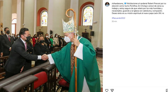 Richard Acuña reveló que conoce al Papa Robert Prevost. Richard Acuña reveló que conoce al Papa Robert Prevost.