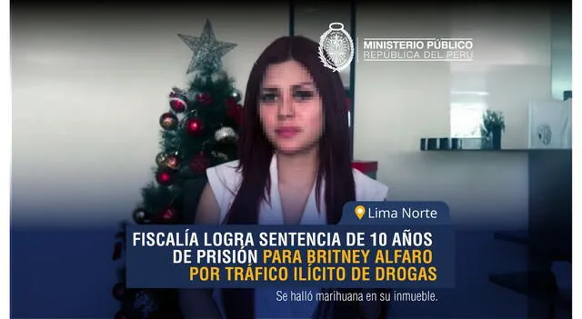 <strong> Fiscalía anuncia condena a Britney Alfaro.</strong>   