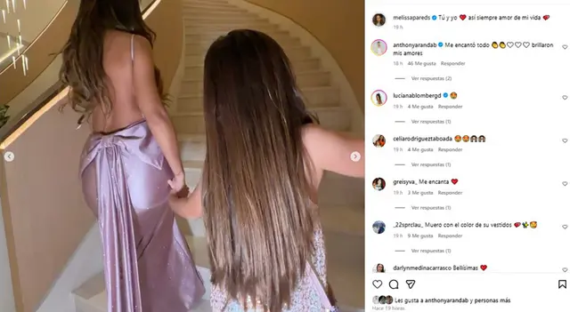 Melissa Paredes compartió inéditas fotografías con su hija.  