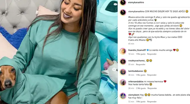 Xiomy Kanashiro reveló que su mascota falleció. Xiomy Kanashiro reveló que su mascota falleció.