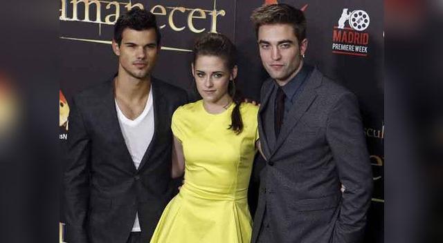 Taylor Lautner, Kristen Stewart y Robert Pattinson.