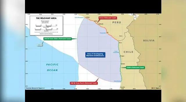 Mapa usado por la defensa peruana. Mapa usado por la defensa peruana.