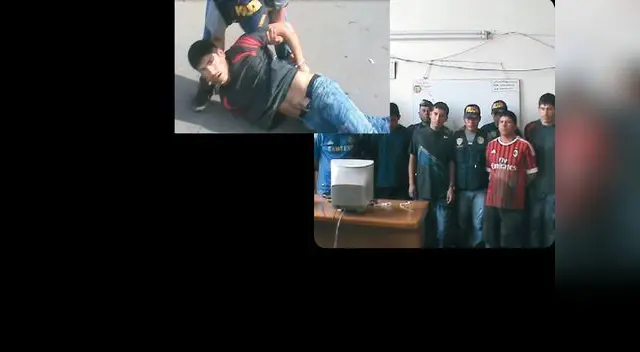 Integrantes de la gavilla capturados por agentes del Escuadrón Verde. 