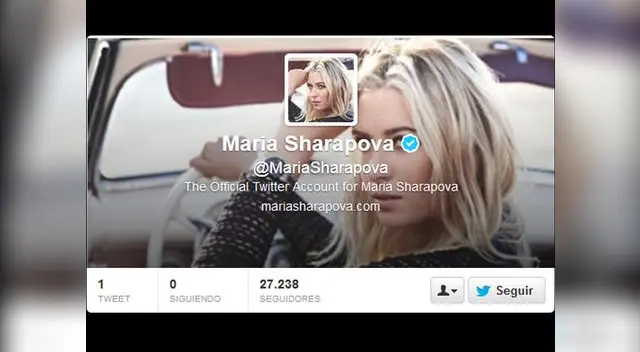 Maria Sharapova se estrena en twitter