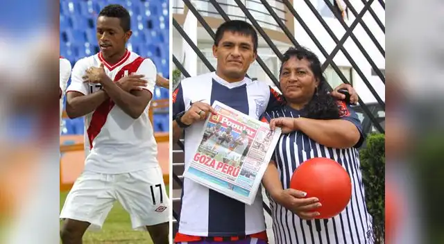 Doña Lucía Serna y otro de sus hijos, Aldo, en nuestra capital. Estos días son de una felicidad inolvidable para la familia de Yordy Reyna.